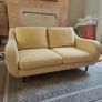 Mid century yellow velvet couch Image 4