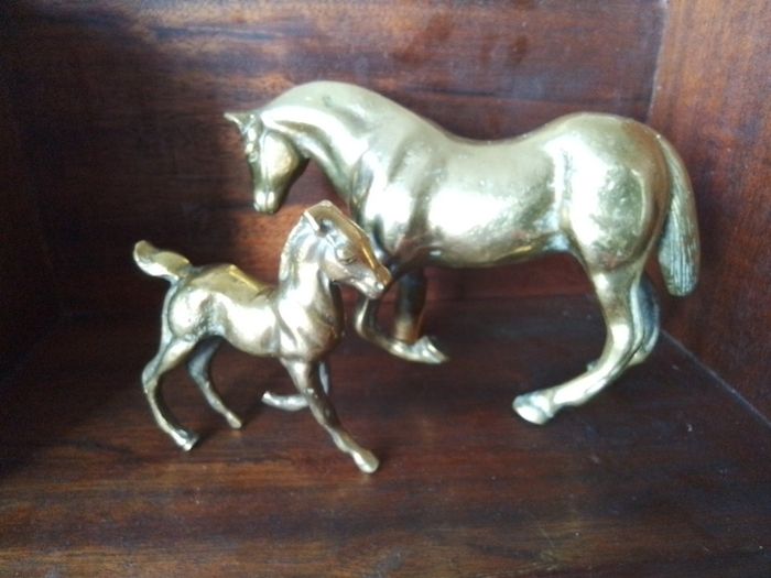 Brass Mare & Foal