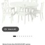 IKEA ROSENTORP Dining Table & 6 Chairs Image 7