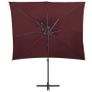 Cantilever Umbrella with Double Top Bordeaux Red 250x250 cm Image 3