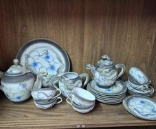 vase and tea set