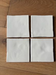 Fired Earth white square tiles - unused