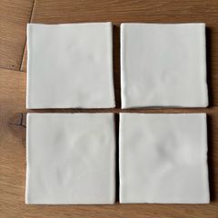 Fired Earth white square tiles - unused