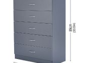 BRAND NEW 5 Drawers Shoe Cabinet Cupboard Shoe Storage Organizer Pull Down Wooden Furniture Unit