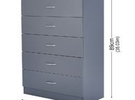 main image for ad BRAND NEW 5 Drawers Shoe Cabinet Cupboard Shoe Storage Organizer Pull Down Wooden Furniture Unit
