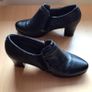 Pitillos Ladies black leather high block heel shoes Eu 39 Uk 6 Image 6