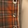 Rustic burnt orange tartan plaid  curtains 90x90 inches  excellent condition Image 3