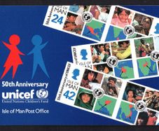 1996 Isle of Man 50th Anniversary of UNICEF Commemorative Stamps Presentation Pack