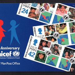 1996 Isle of Man 50th Anniversary of UNICEF Commemorative Stamps Presentation Pack