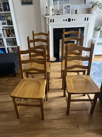 Six Wooden Dining Chairs Citywest