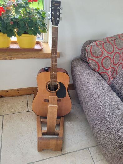 Handmade Oak guitar holder