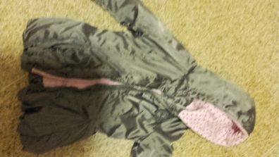 Girls Pretty Grey Coat, skirt detail at end Age 2-3