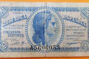 Banknote 1937 SPAIN 50 Centimos