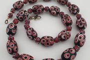 Antique Venetian Style Eyes Glass Big Beads Necklace