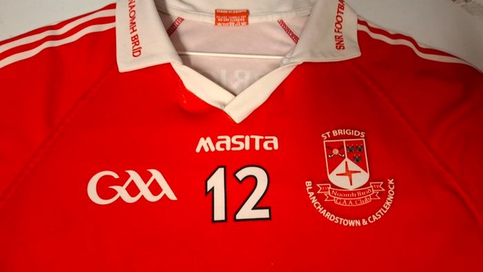 Saint Brigids Blanchardstown & Castleknock GAA (Match Worn) Coppers Gaelic Football Jersey (Adult Large) FREE POST