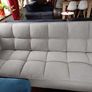 Dark Grey Modern Folding 3 Seater Fabric Sofa Image 4