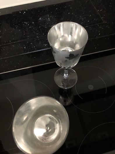 Silver Glass Christmas Candle Holder