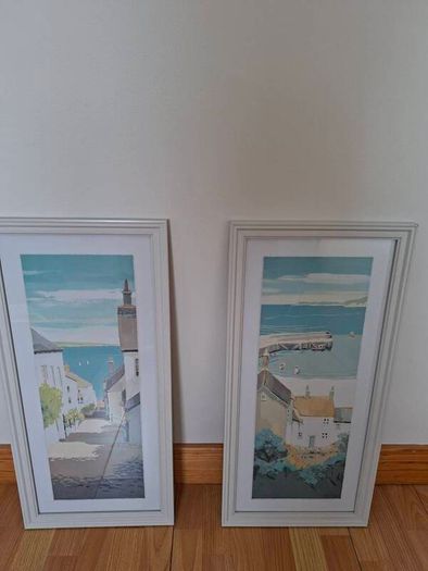 Olivia Allen 2 seascape pictures 63cm x 28cm