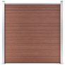 Garden Fence WPC 1564x186 cm Brown Image 2