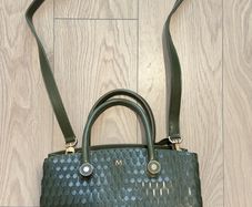 Matmazel Khaki Green Scale Texture Tote Bag 2 Ways