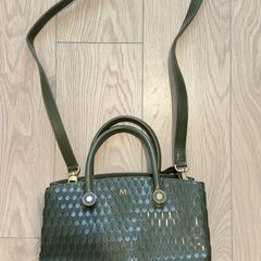 Matmazel Khaki Green Scale Texture Tote Bag 2 Ways