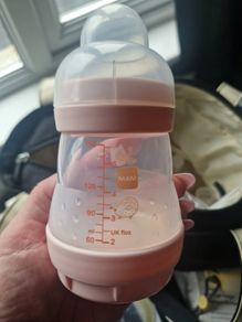 pink mam bottles like new