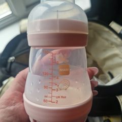 pink mam bottles like new
