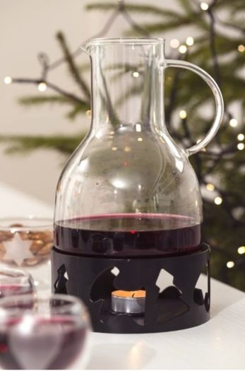 Sagaform Mulled Wine Jug Carafe with Warmer, Scandinavian motifs