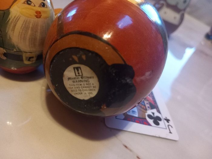 Bird, gnome, globe nesting dolls, D18 post 8e