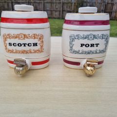 Royal Victoria ceramic barrels (carafes) for alcohol