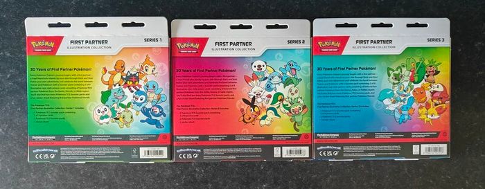 FREE Tracked Shipping. Pokemon First partner illustration collection Series 1,2+3