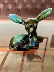 Vintage Blue Mountain Pottery Deer Fawn Figurine Canadian BMP Pottery Mid Century Animal Decor
