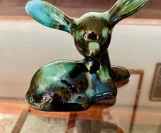 Vintage Blue Mountain Pottery Deer Fawn Figurine Canadian BMP Pottery Mid Century Animal Decor