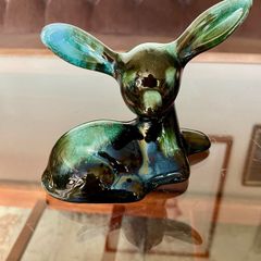 Vintage Blue Mountain Pottery Deer Fawn Figurine Canadian BMP Pottery Mid Century Animal Decor