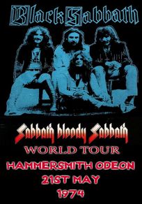 Black Sabbath vintage concert poster Hammersmith Odeon UK 1974 Replica