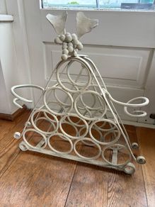 Wrought iron wine rack