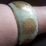 BANGLE - Brass - Enamelled - Pale Green Image 2