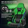 Gamer Chair with Bluetooth Speakers Gaming Chair RGB LED Lighting and Bluetooth Speakers, Black, Faux Leather, Ergonomic Office Chair, Backrest, Image 9