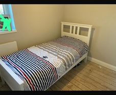 single bed frame and mattress