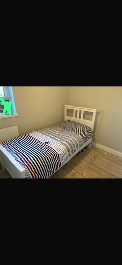 single bed frame and mattress