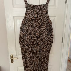 Ashley Dungarees Leopard print