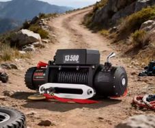 Electric Winch 13500 LBS/ 6123KG 12V 27M/92FT Synthetic Tow Rope Lifting troliu Hoist for 4X4 Car Trailer ATV Truck Boat