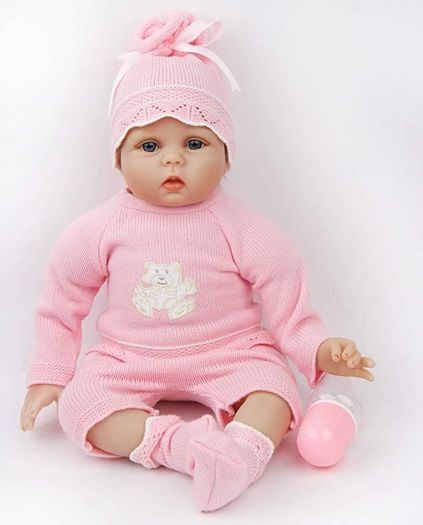 Realistic Reborn Dolls Baby Girl 22inch 55cm Soft Vinyl Silicone Real Life Baby Dolls Looking Newborn Reborn Dolls Toddler Baby Girl Toy Best Xmas Gift (FREE POSTAGE)