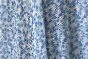 Chiffon blue floral fabric