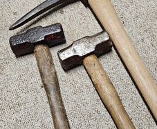 pick axe and sledge hammers