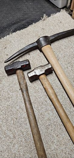 pick axe and sledge hammers
