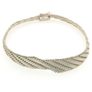 Vintage 925 Sterling Silver Wide Woven Link Italian Bracelet Image 3