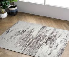 Area Rugs Modern Abstract Rug Soft Pile for Living Room Dining Room Bedroom Home Decor Non-Slip Carpet (Light Grey/Lvory, 80 x 120 cm)