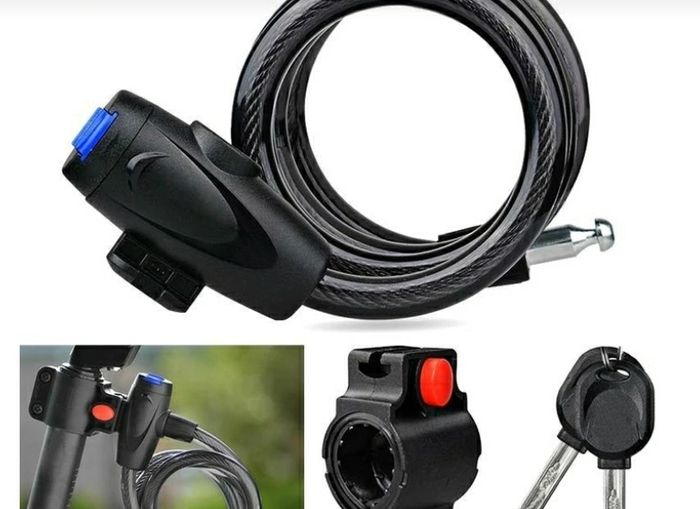 Bike lock coil with mounting bracket