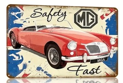 MG Car Advertising; Metal Sign